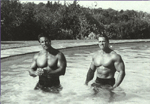 Reg Park ed un giovane Arnold Schwarzenegger